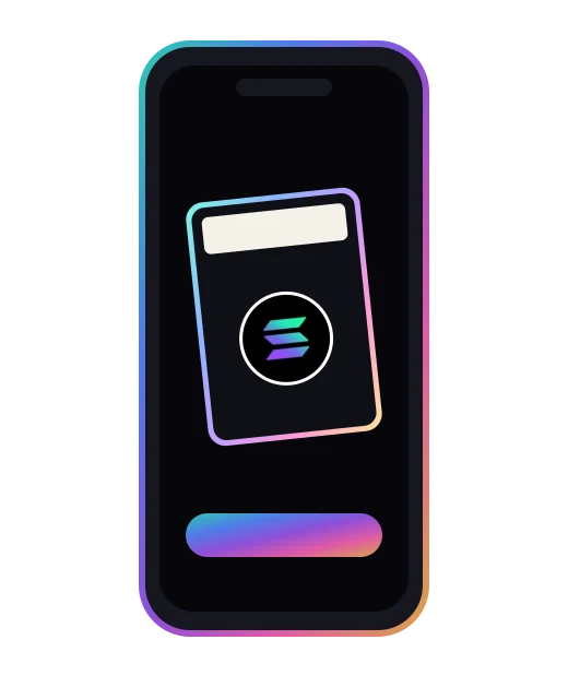 A phone showing a Flippo card